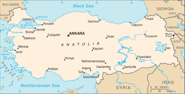 Map of Turkey